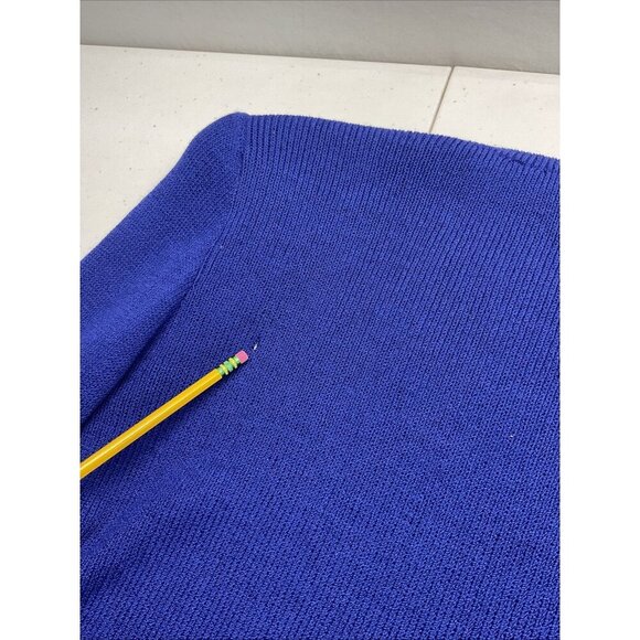 Vintage St. John Neiman Marcus Sz 8/10 Sweater Cardigan Santana Knit Blue - Picture 10 of 14